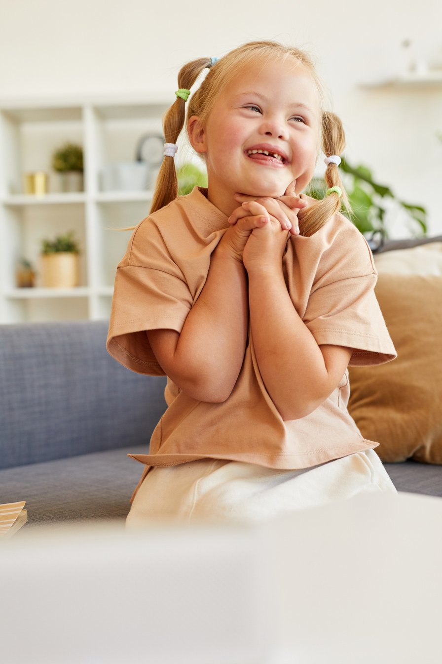 Cute Litte Girl with Down Syndrome